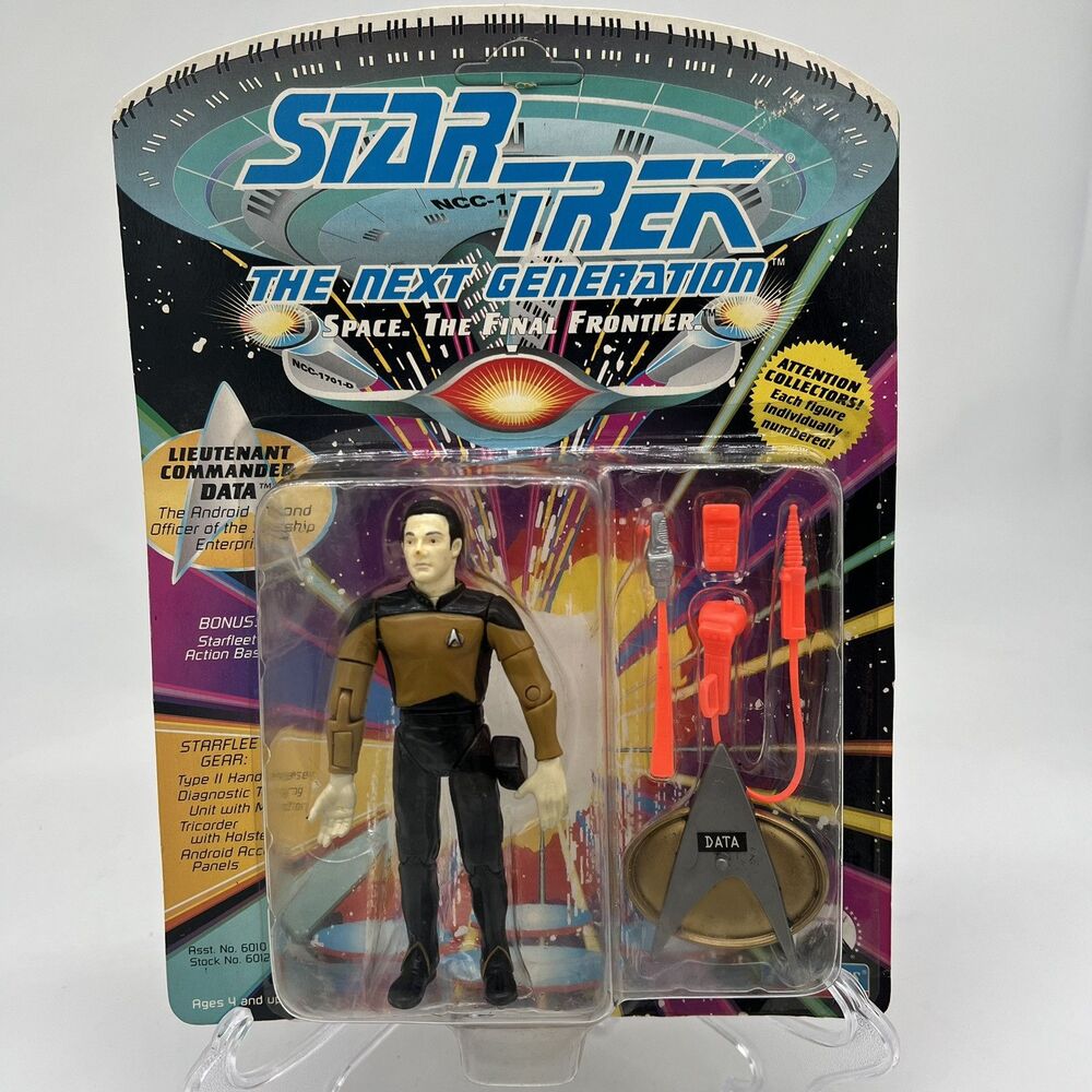 Vintage Star Trek Next Generation Commander Data Action Figure Playmates 1992